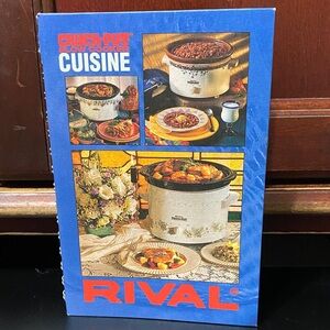 Rival Crock-Pot Slow Cooker cuisine spiral bound 1995 cookbook